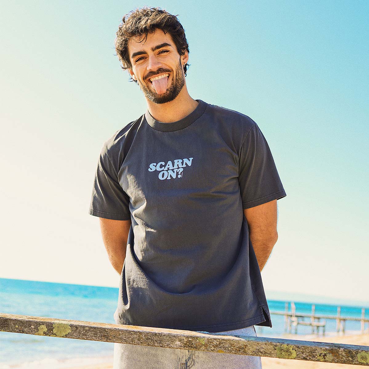 Scarn On? Slang Tee in Black