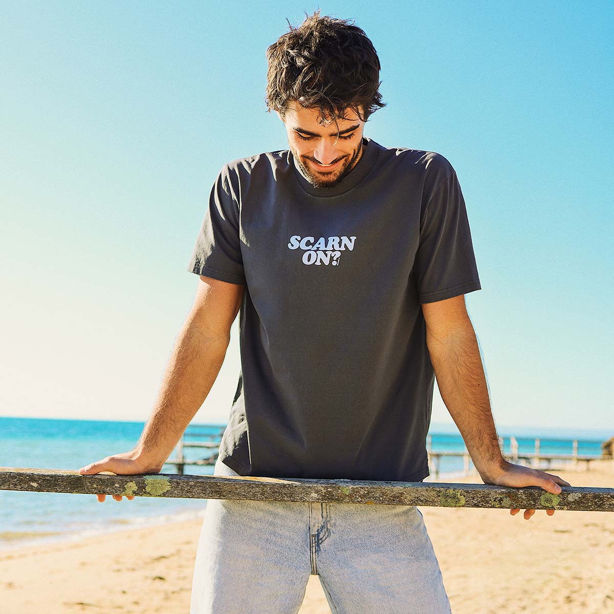 Scarn On? Slang Tee in Black