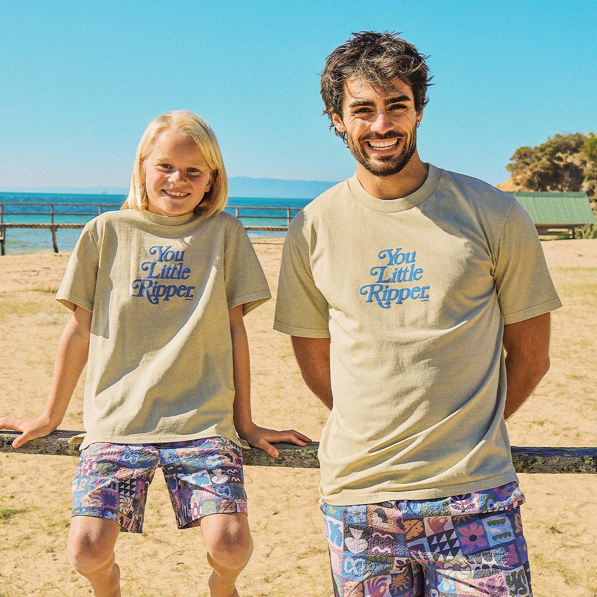 You Little Ripper Slang Tee in Stone